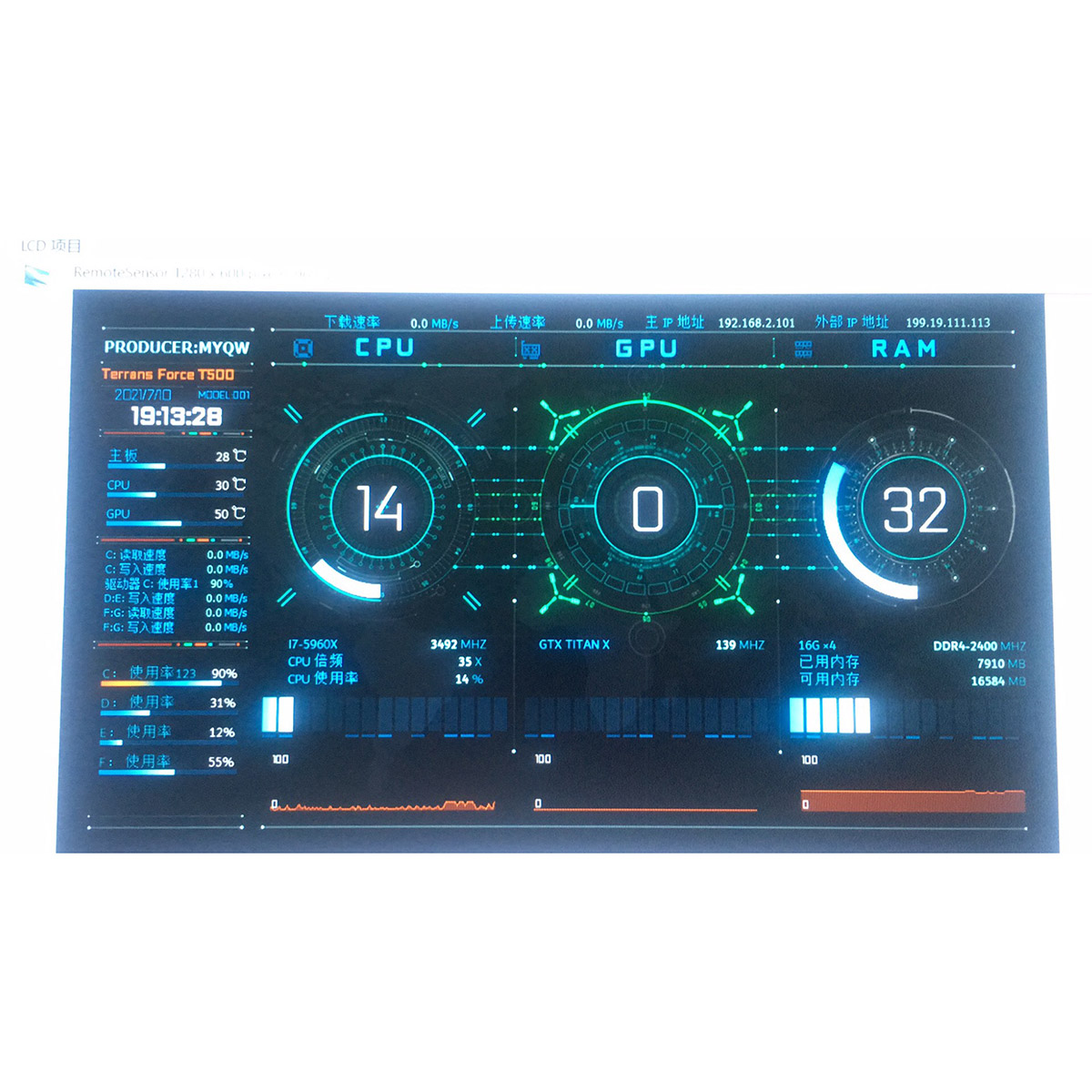 Nvarcher Diy 1024*600 7 Inch Ips Scherm Temperatuur AIDA64 Monitoring Secundaire Screen Desktop Voor Computer Raspberry Pi