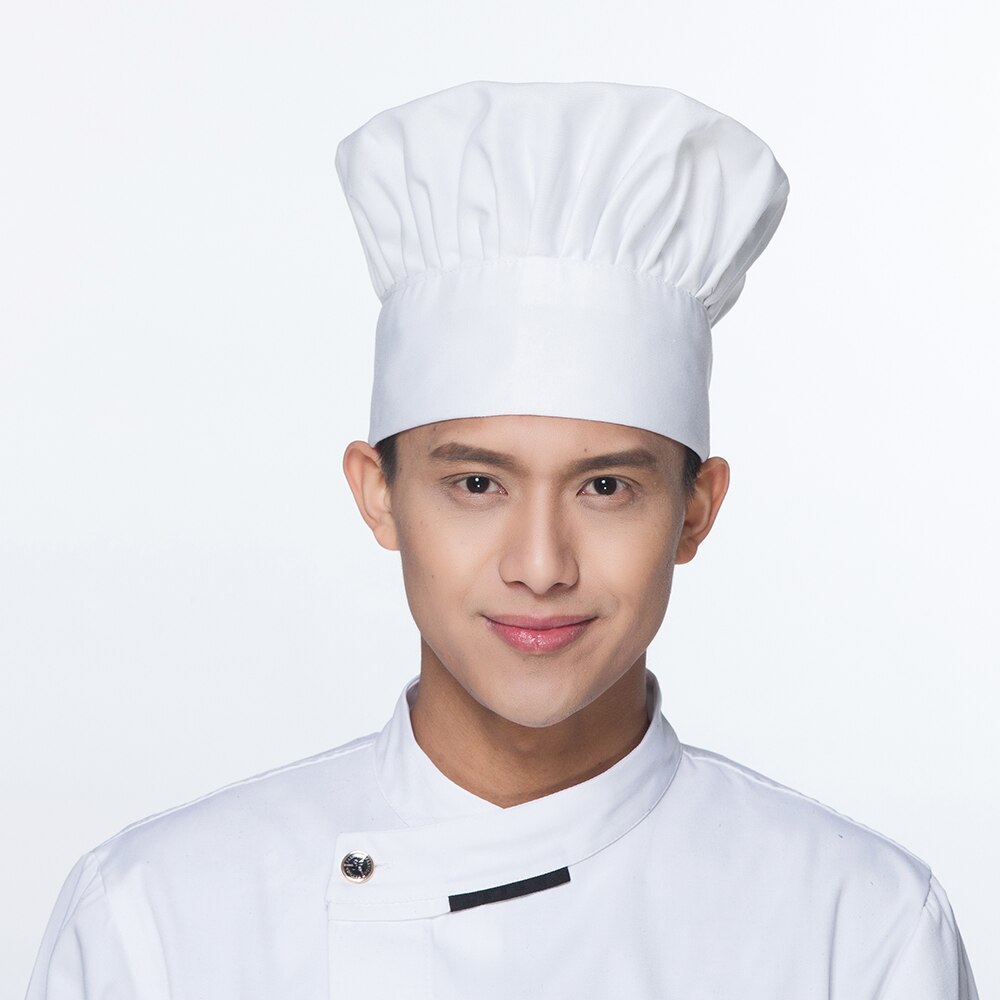 7 farger chili gafler print servitør hatter restaurant kokk matlaging kjøkken arbeidsklær sopp caps kokke uniform: 4