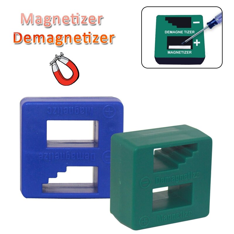 DSPIAE Blue Green Magnetizer Demagnetizer For Screwdriver Tips Screw Bits Magnetic Pick Up Tool Screwdriver 1Pcs