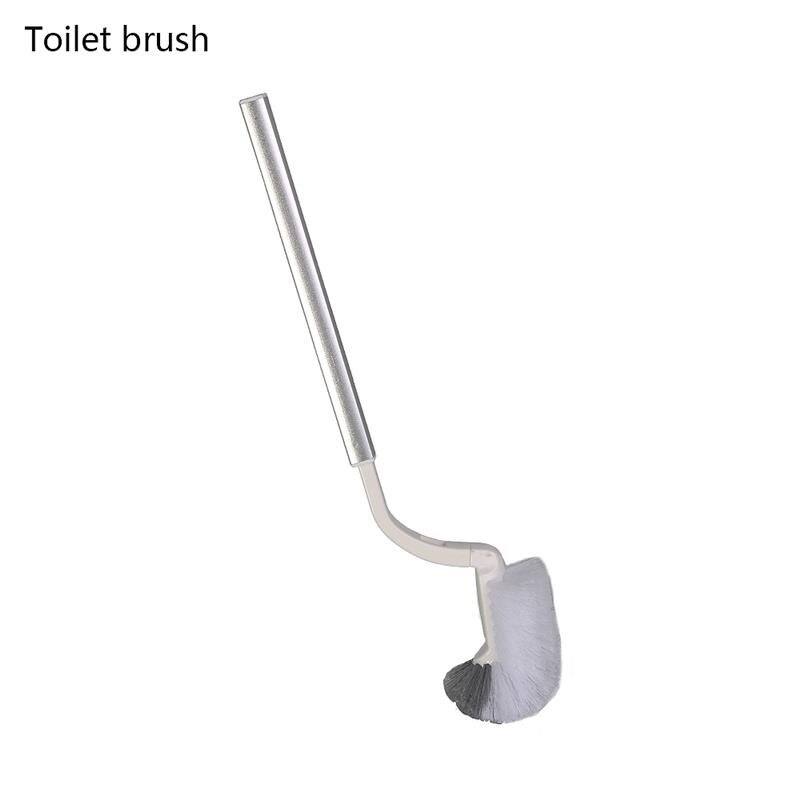 Narrow Plastic Trash Can Set with Toilet Brush Bathroom Waste Bin Dustbin Trash Cans Garbage Bucket Garbage Bag Dispenser: only Toilet brush