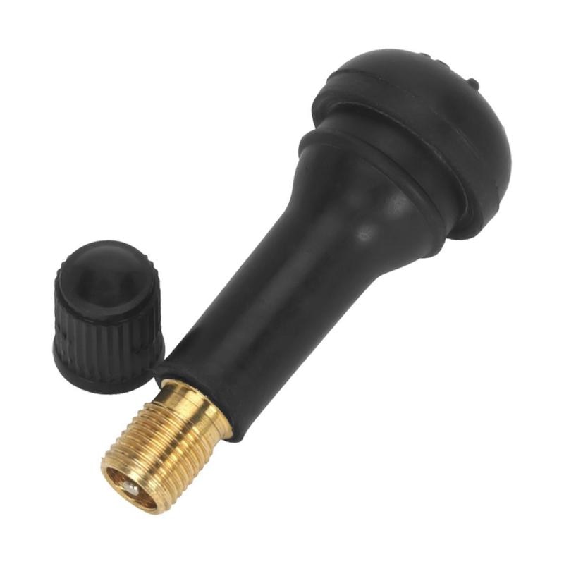 4pcs Car Wheel Tyre Tubeless Tire Tyre Valve TR414 Snap-in Stems Dust Caps Wheels Tires Black Rubber Parts Car Accessories