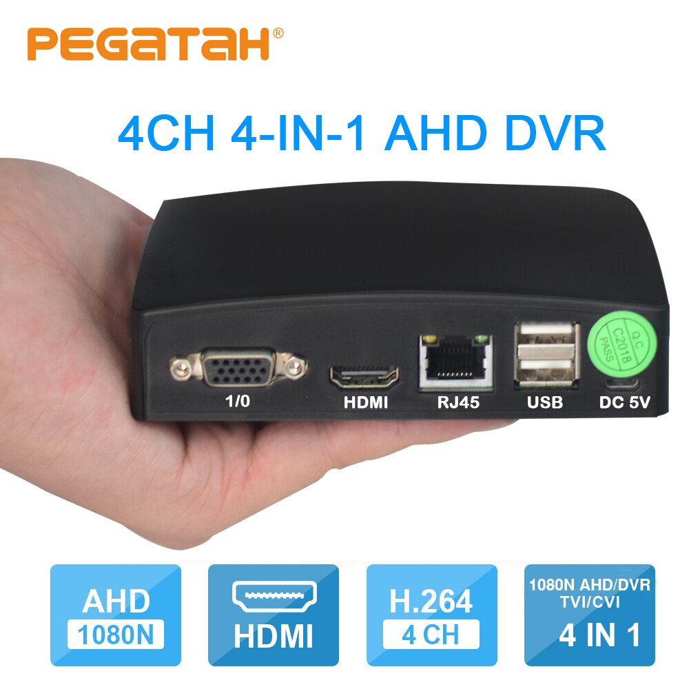 Mini enregistreur vidéo dvr hybride en temps réel, 4 canaux, AHD/CVI/TVI/analogique, pour Kit CCTV, VGA, HDMI, système de sécurité, 1080