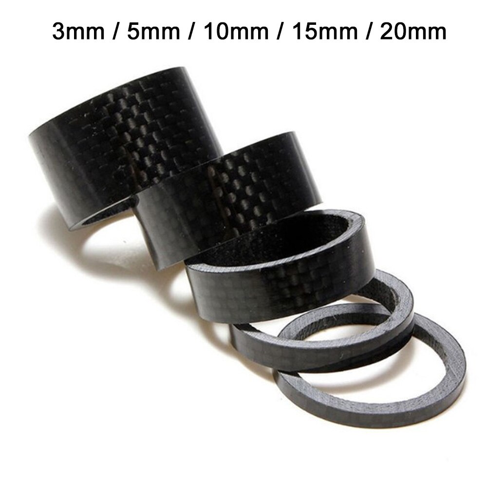 Bicycle handlebar spacers carbon spacer for fork stem 3/5/10/15/20mm diameter 28.6mm carbon headset spacer washer bike parts