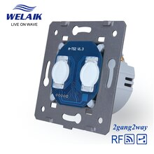 WELAIK EU Stairs Wall-Switch Remote-Control Touch-Switch DIY-Parts-Screen Wall-Light-Switch 2gang-2way AC250V-A924