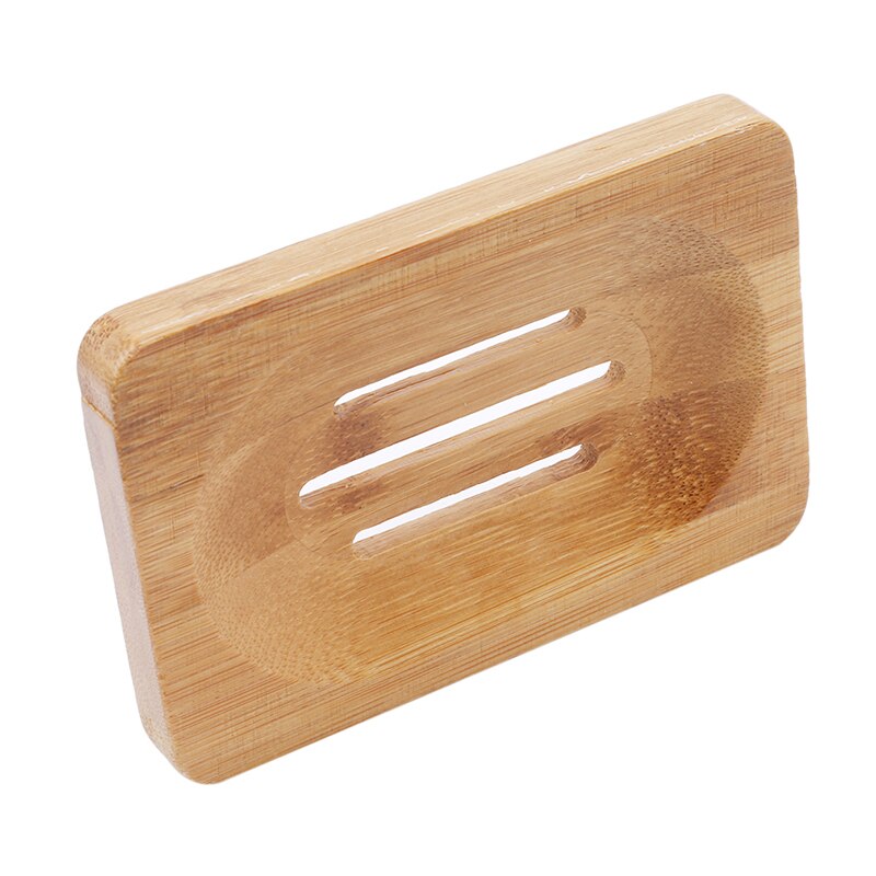 Badezimmer Zubehör setzt Natürliche Bambus Holz Schlecht Dusche Seife Tablett Gericht Lagerung Halfter Platte Dusche Seife Gericht