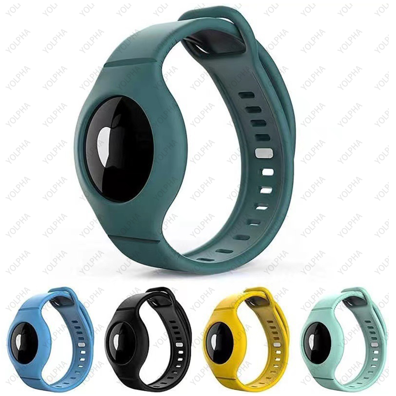 AirTag Case Silicone Strap Adjustable Wristband Anti-Scratch AirTag Protective Bracelet Holder Accessories Tracker for Children