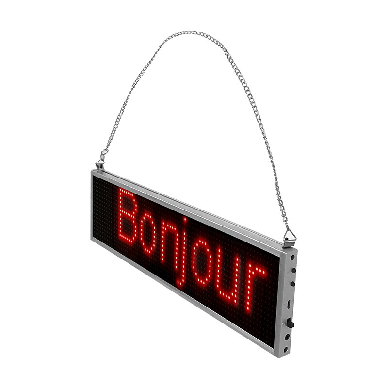 50CM P5 LED Car Display Programmable Digital LED Sign Scrolling Message LED Display Multi-language Time Countdown Bus LED Screen: with chain indoor