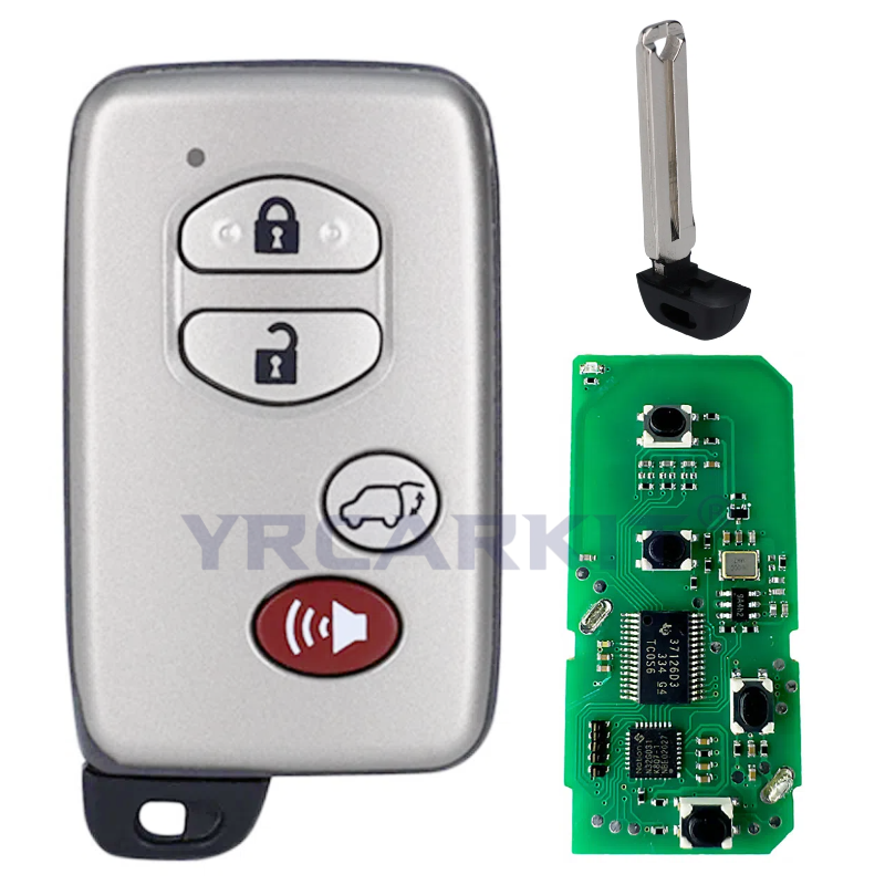 Llave remota inteligente para coche, para Toyota Land Cruiser Prado Camry Crown Aurion LC200 A433 F433, llave inteligente para coche, Chip 4D, 433Mhz
