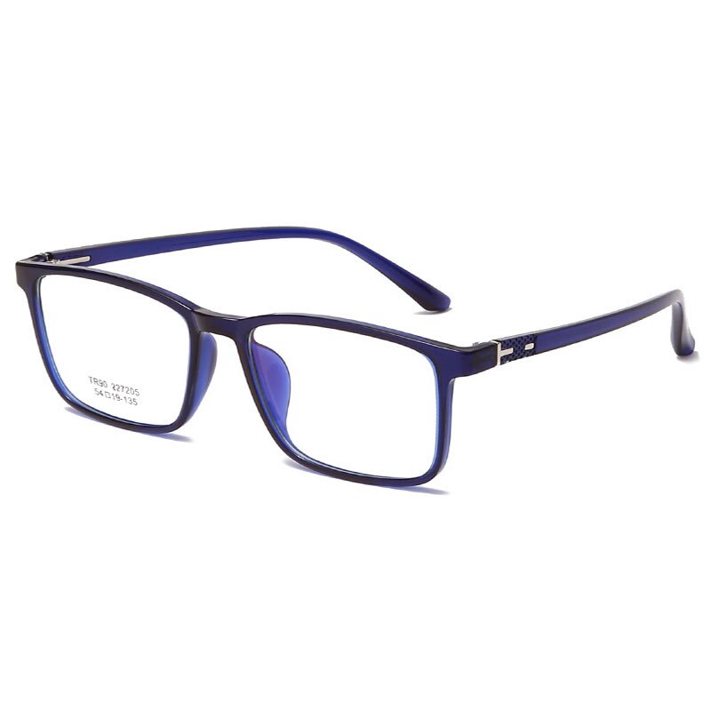 Retro Ultralight Rectangle Spectacles Plastic Frame Glasses Full Rim Anti-Blue Ray Eyewear Unisex: TRANSPRAENT BLUE