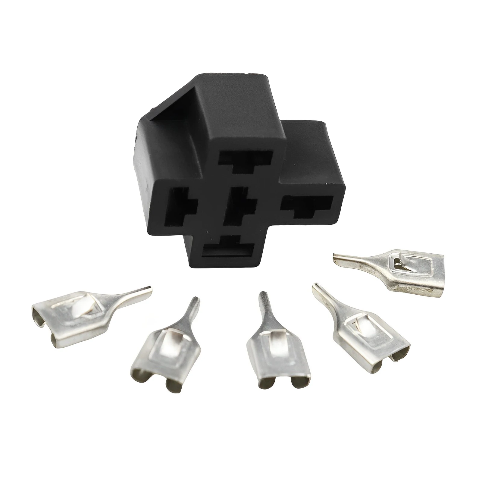 10pcs Automotive Relay Sockets 5 Pin PCB Mount Car Relay Connector Auto Relay Holder 6.3mm terminal