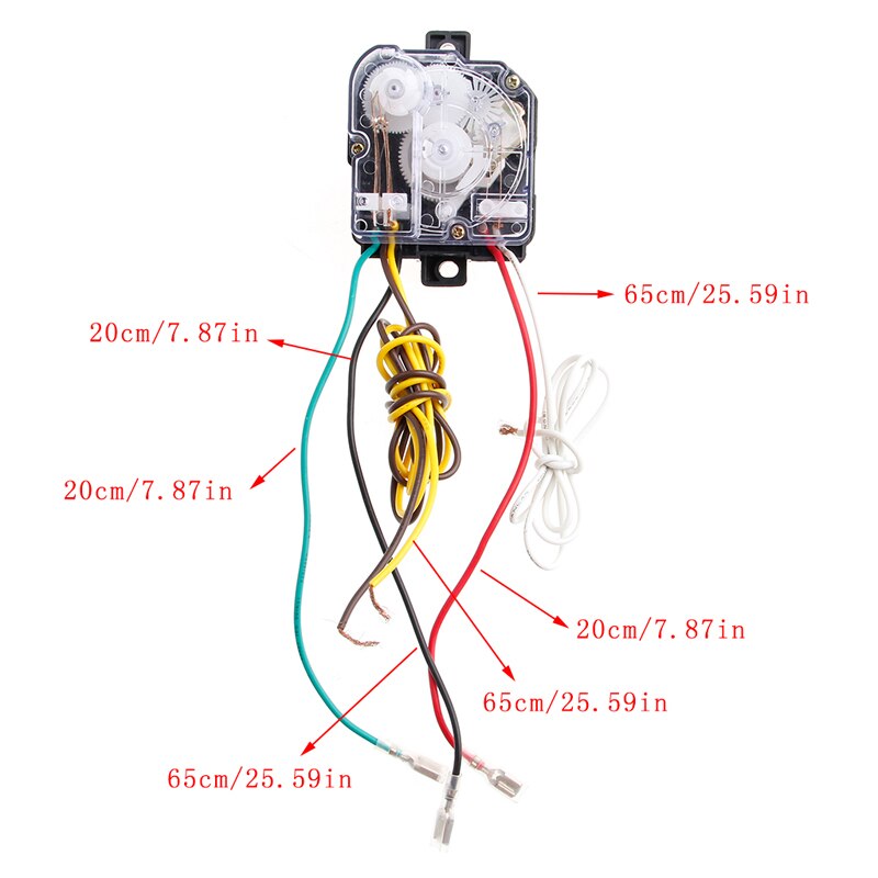 6-- leder vaskemaskine timer 90 graders central hulafstand 68mm switchaksel