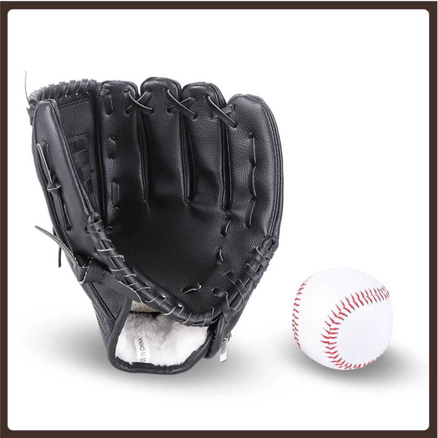 Mann Baseball Handschuh Leder Verknüpfungen Hand freundlicher weicher Ball Zubehör Baseball-Ausbildung Ausrügestochen Guanteletas De Beisbol Basis Ball