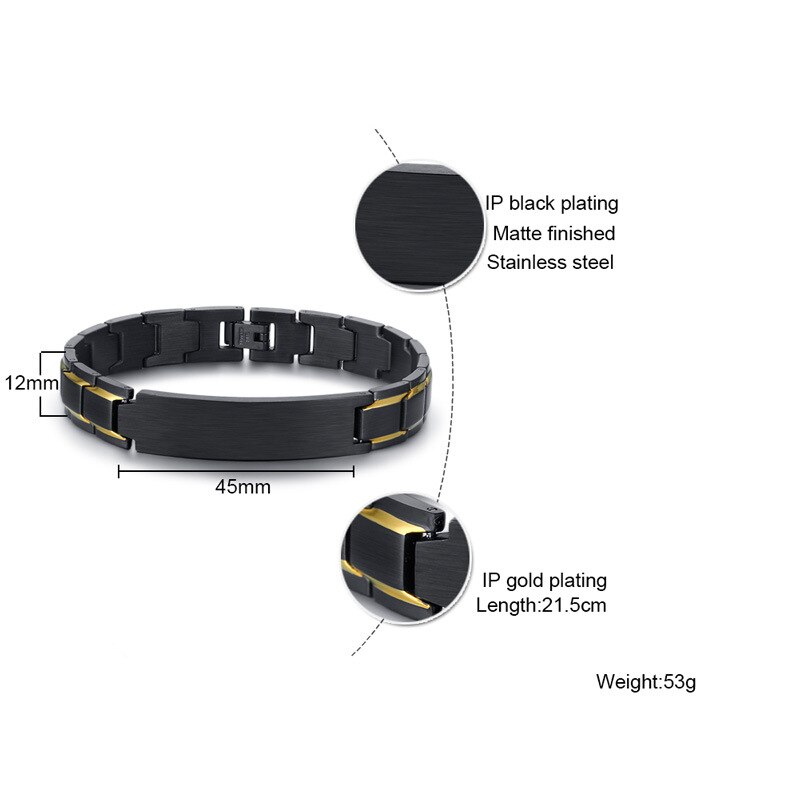 FXM TN69 steel bangle manbracelet IP black plated jewelry most popular bracelet for man single steel leather