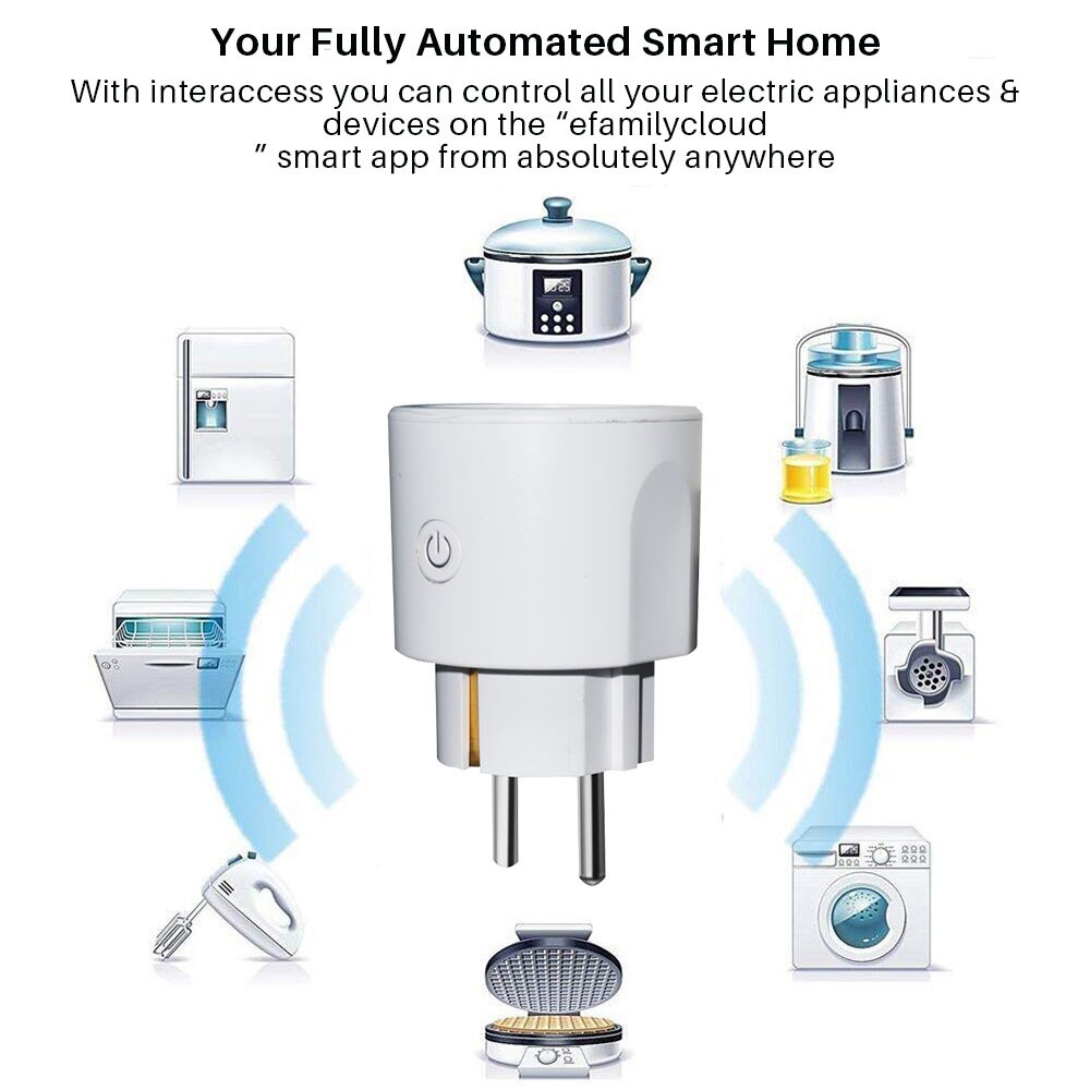 Smart Power Plug Wifi 16A Eu Intelligente Timing Socket Tuya App Afstandsbediening Voice Control Werkt Met Alexa Google Thuis mini