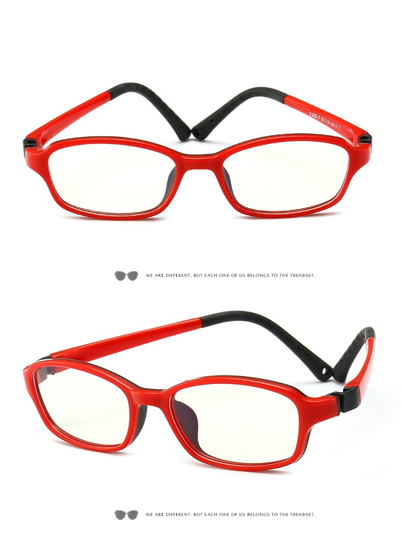 Vcka børn anti-blå lys briller ramme  tr90 computer pige spil beskyttelsesbriller dreng silikone børn ultralette briller: 5