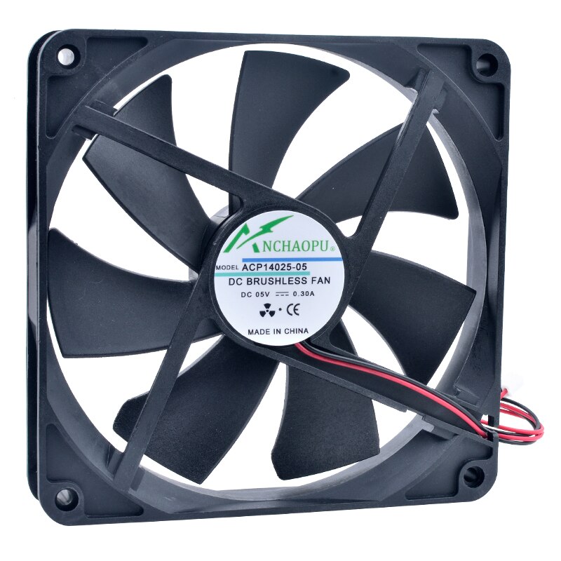 ACP14025 14cm 140mm ventilador 140x140x25mm DC5V 12V 24V 2pin ventilador de refrigeración adecuado para caja de PC fuente de alimentación enrutador inversor