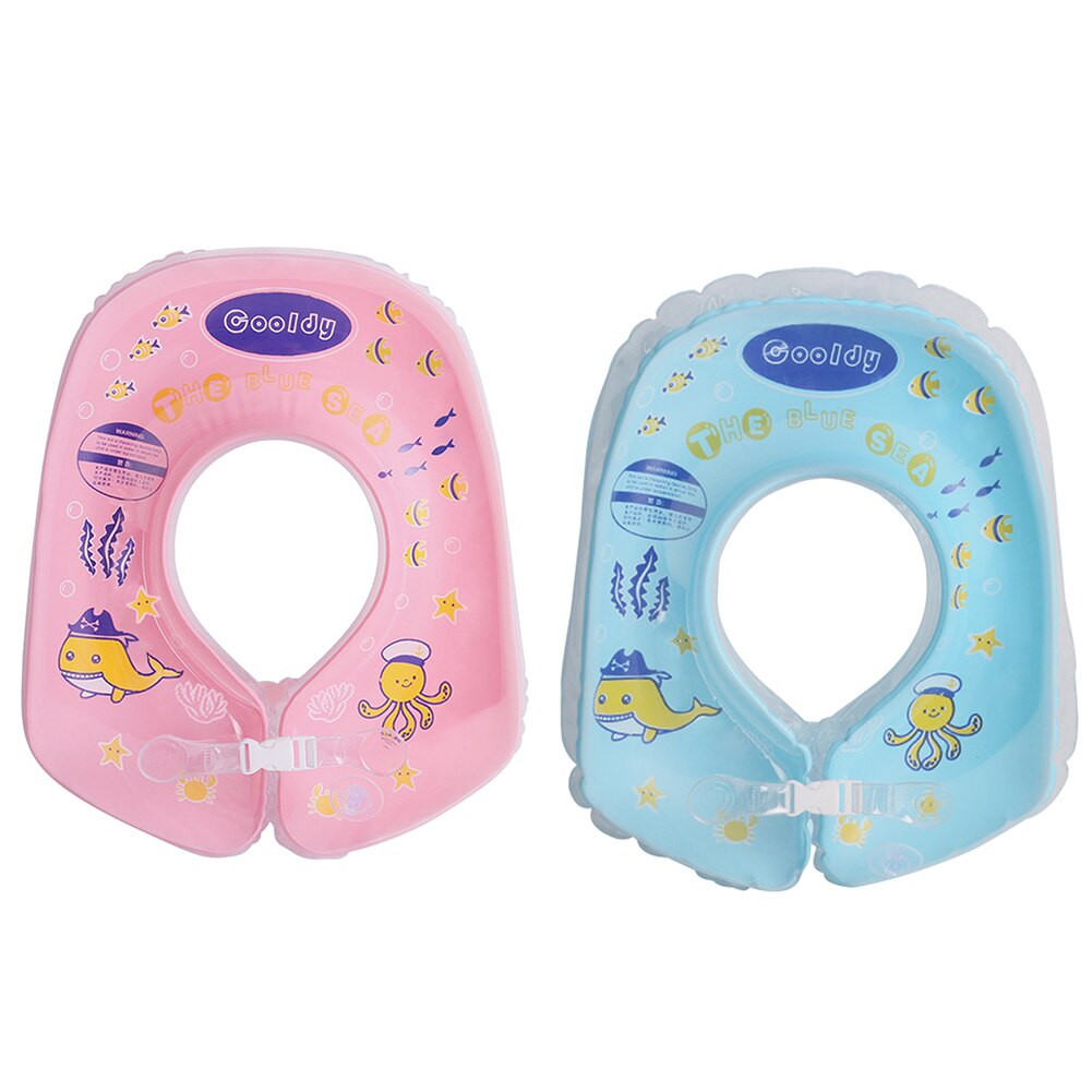 Anillo flotador inflable con estampado de dibujos animados para bebidas, bolsa de aire en capas para verano