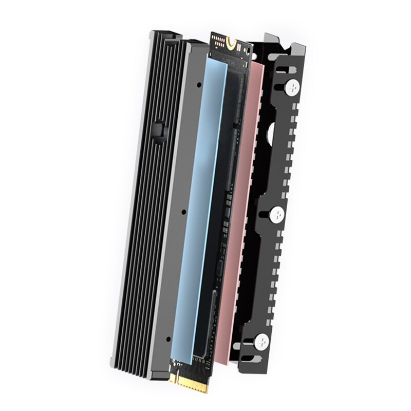 Refroidisseur de disque dur mécanique SSD M.2 22110 NGFF, en aluminium, pour ordinateur portable, directe