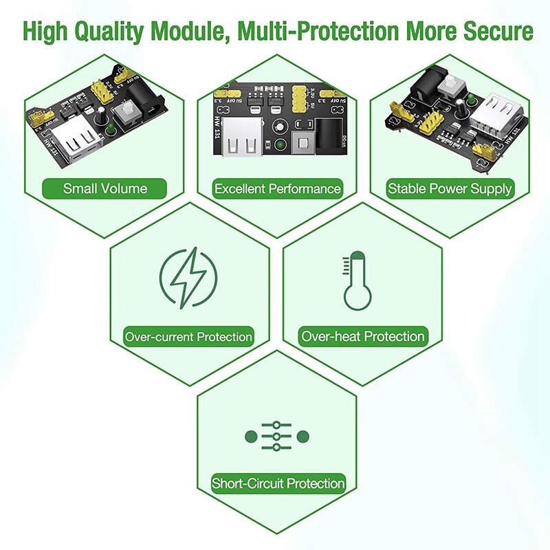 Module d'alimentation abaisseur, 6 pièces, AMS1117-3.3 DC-DC, AMS1117-3.3V V, 5.0 ma