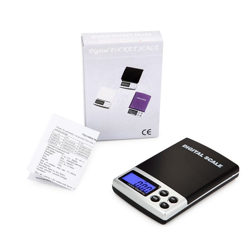 Mini balanza Digital de alta precisión 100/200/300/500/1000g 0,01/0,1g retroiluminación bolsillo eléctrico gramo para joyería ligera