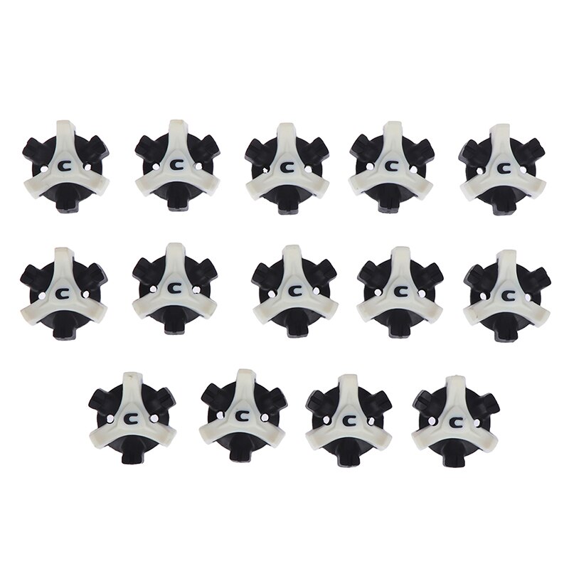 14 Stks/partij Fast Twist Schoen Spikes Vervanging Accessoires Golf Training Aids Zwart + Wit Rubber Golf Spikes Pins 1/4 Turn