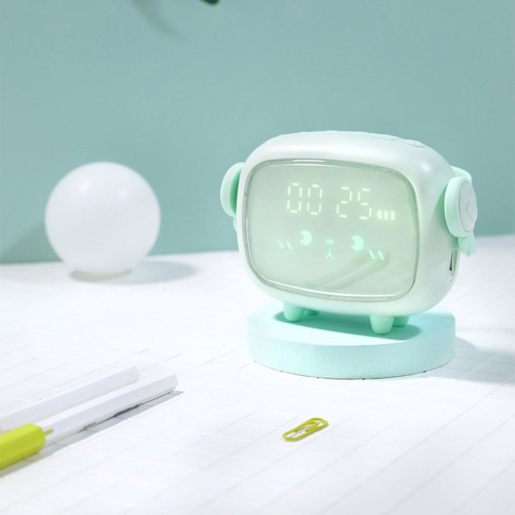 Cute Night Light Alarm Clock Timing Countdown Alarm Clock LED Smart Kids Alarm Clock Night Light Home Decor