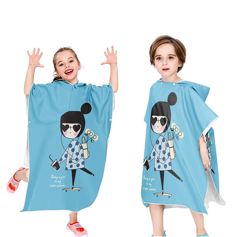 Eenhoorn Childrens Hooded Strandlaken Cartoon Meisjes Seaside Veranderende Gewaad Handdoek Dieren Jongens Meisjes Strand Mantel