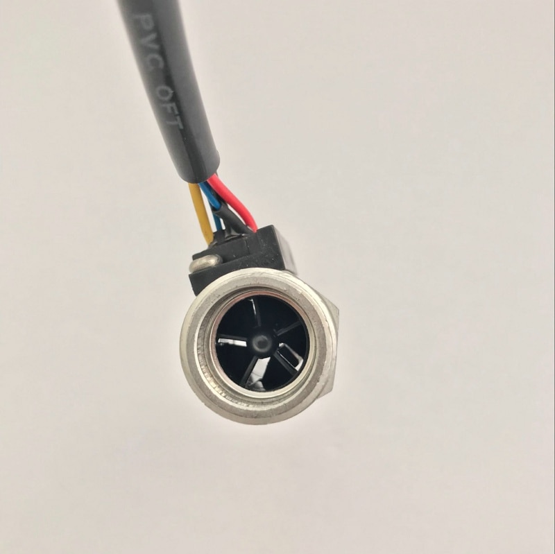 USS-HS21TIT capteur de débit d'eau à effet Hall de l'acier inoxydable 304 1-30L/M BSP G1/2 "débitmètre à Turbine avec capteur de température NTC50K