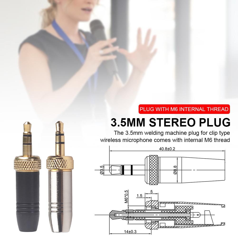 3.5MM Stereo M6 Thread Plug Stereo Solder Plug All... – Vicedeal