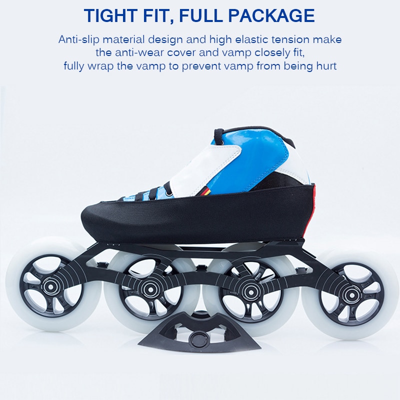 Skate Shoes Roller Hockey Skating Shoe Wheels Sneakers Cover Elastic Wear-Resistant Protector Belt For Speed Skating Shoes Cover
