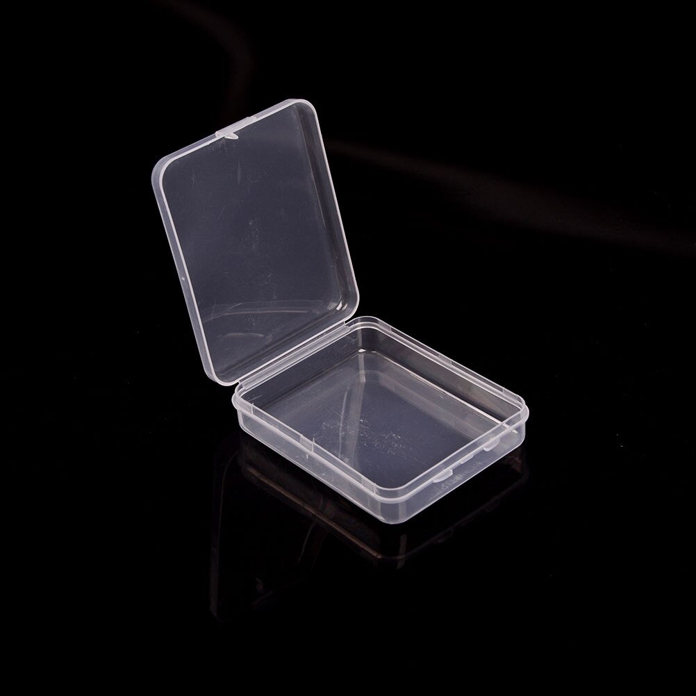 1PCS Practical Small Transparent Storage Box Collection Container Case with Lid