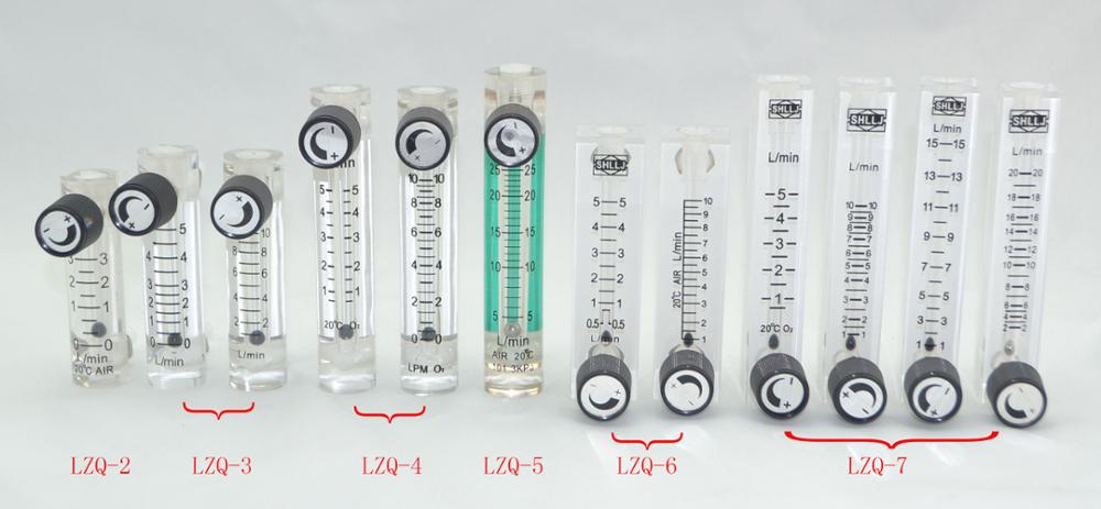 LZQ-1, 2,3, 4,5 plastic luchtdebietmeter (H = 90mm Zuurstof flowmeter) met regelklep voor Zuurstof conectrator, kan het debiet aanpassen