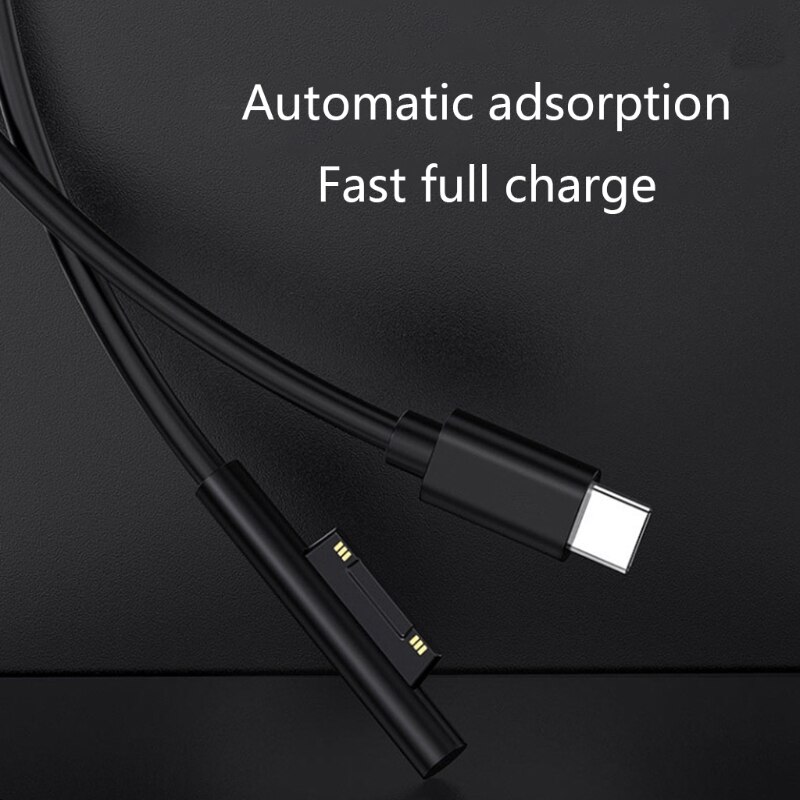 Usb-c power adapter charger charger charging cable for surface pro 7/6/54/3 laptop 1 xcb