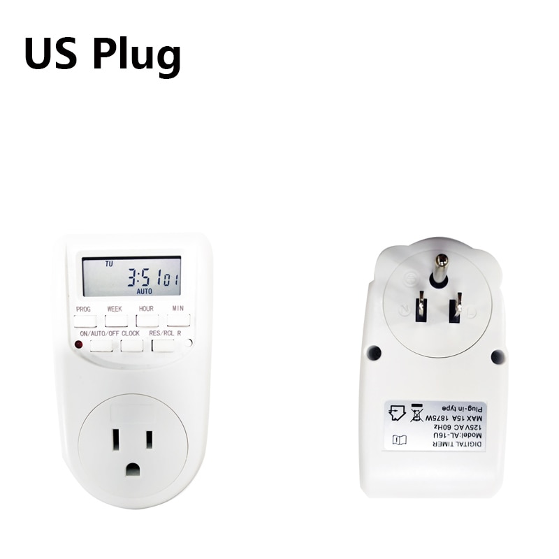 LCD Digital Programmable Timer Switch Electronic Socket Household Appliances For EU UK US Home Garden Devices
