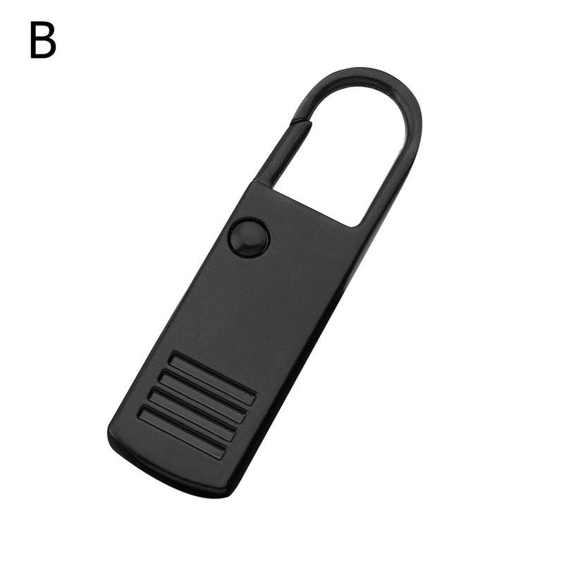 6 Pcs Universal Zipper Pull Tab Replacement Metal Handle Zipper Extender Handle Fixer Zipper Sliders for Backpack Jacket Handbag: black 1