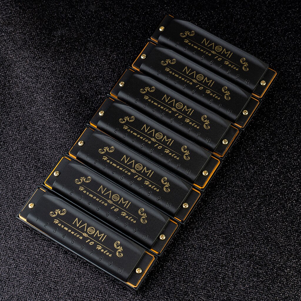 Deluxe Seven Piece Harmonica Set - G, A, Bb, C, D, E, F Key Pack