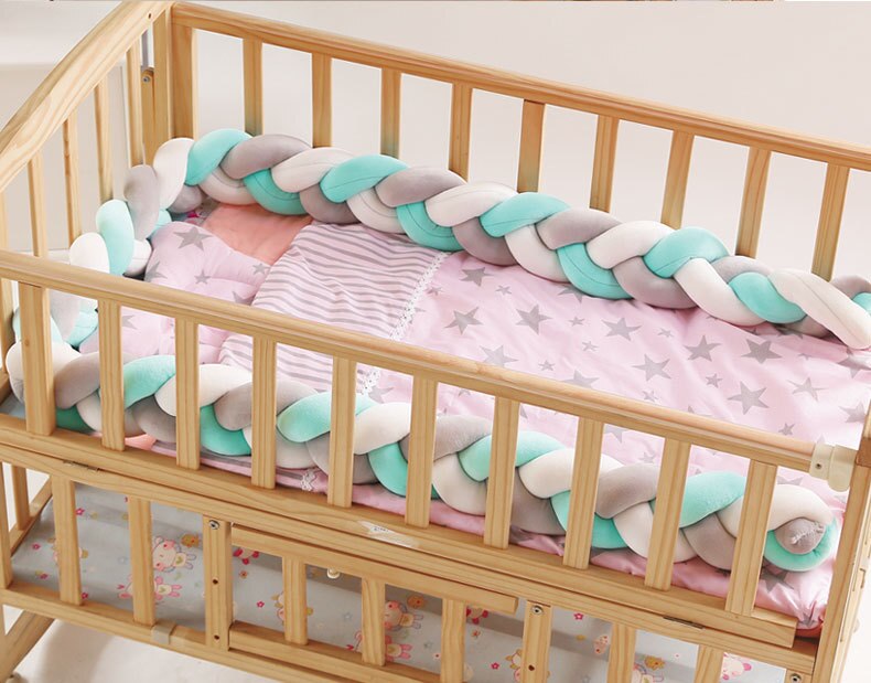 3M Lengte Jongens Meisjes Babybedje Bumper Crib Protector Lange Geknoopt Gevlochten Kussen Pasgeboren Room Decor: 5