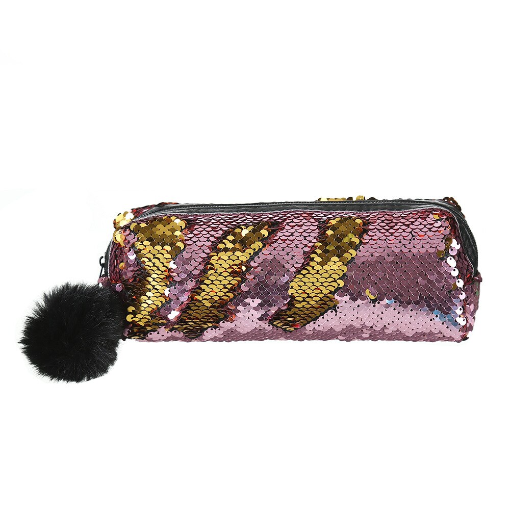 Sequin Pencil Case Estuche Escolar Estojo Escola Trousse Scolaire Stylo Kalemlik Kalem Kutusu Pencilcase Box School Kawaii: Purple