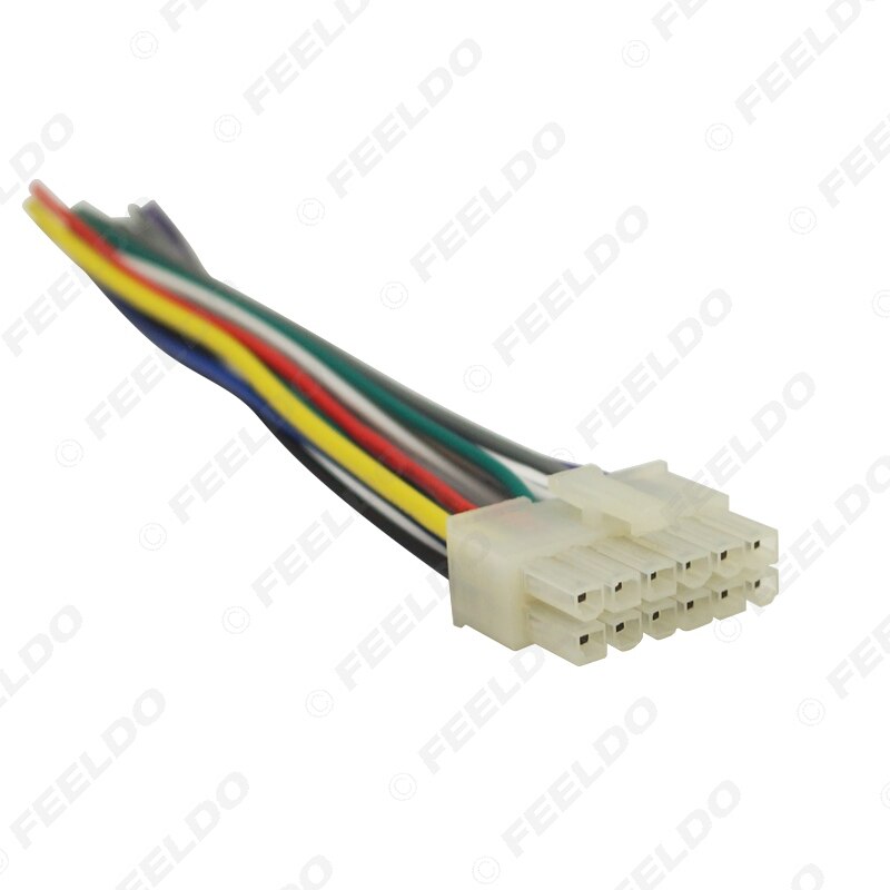 Leewa universal 12 -polig bilkabelkabel adapterkontakt anslut till bil dvd cd radio stereo  #ca5697