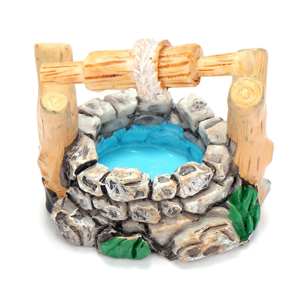 Diy miniatyr mini vattenpool fe trädgård gräsmatta prydnad för berg dockskåp heminredning hantverk: A