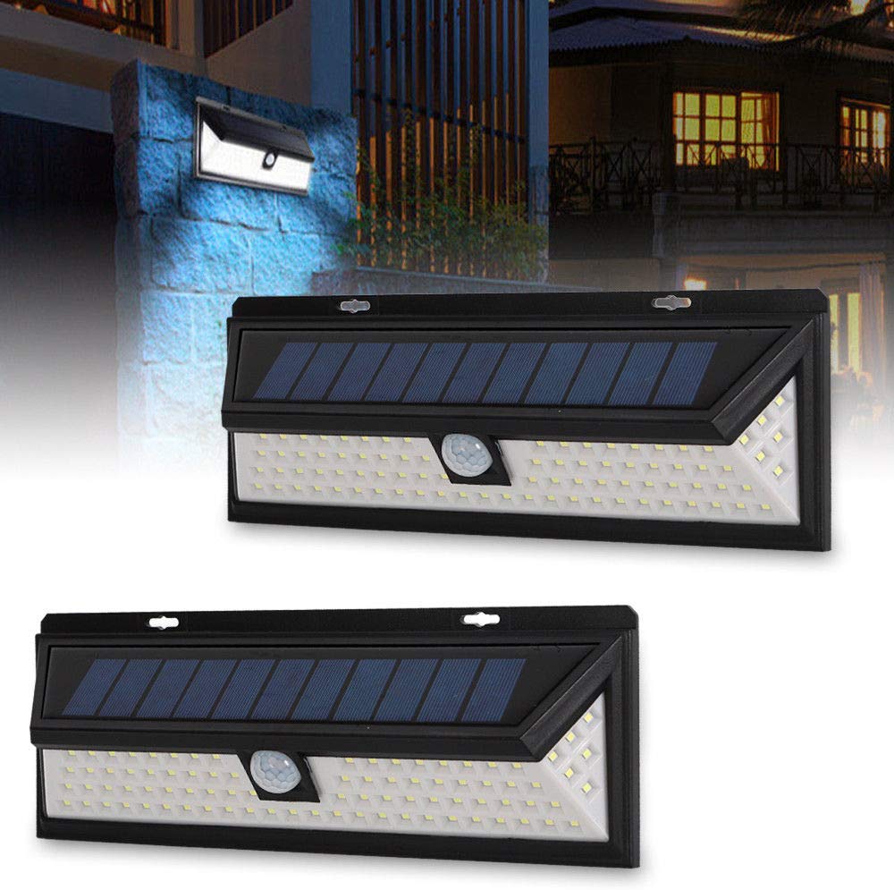 90 led zonne-aangedreven wandlamp met pir-bewegingssensor voor buiten