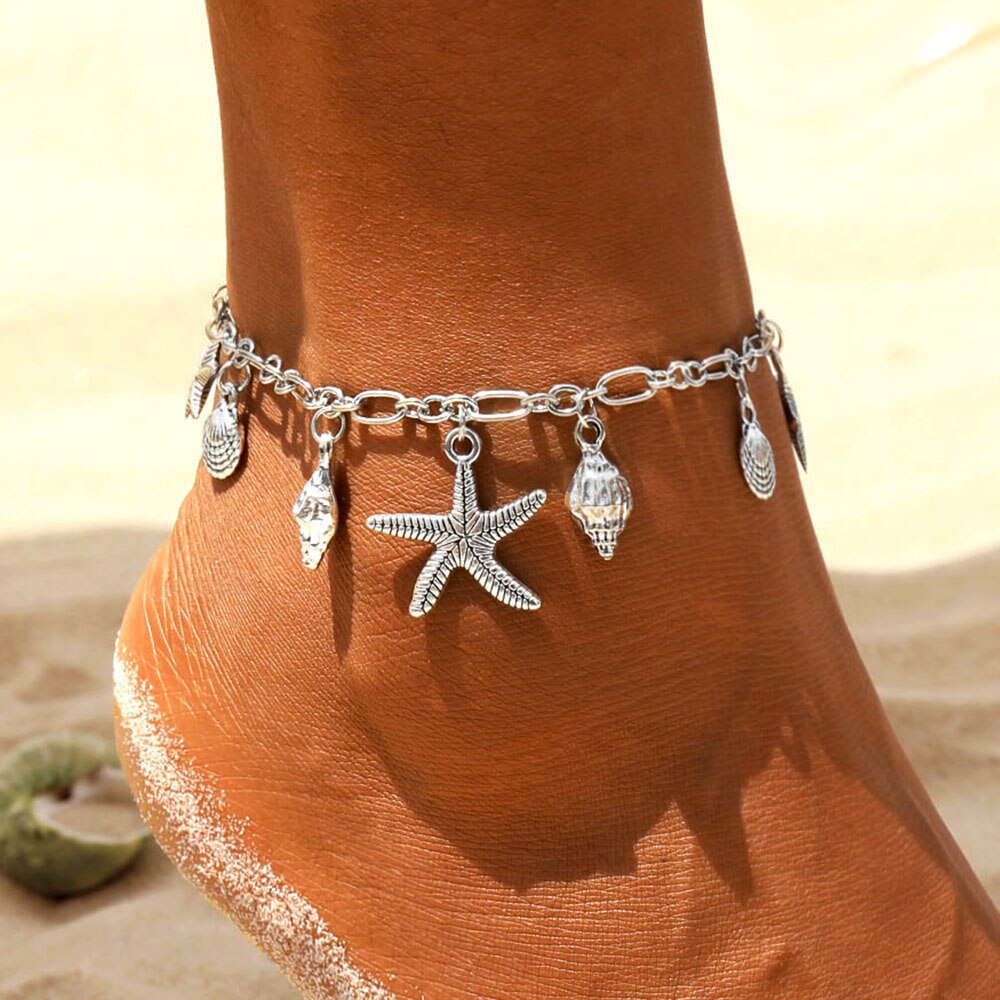 FNIO-tobillera de mariposa Bohemia para mujer, sandalias descalzas de ganchillo, joyería para el pie, pulsera para el tobillo, cadena para la pierna, 2022: FN300191