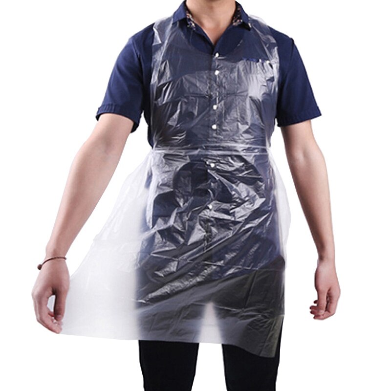 100 pièces jetables coiffeur tabliers imperméable hommes femmes coiffure Cape ménage tablier robe beauté Spa coupe de cheveux tablier: Default Title