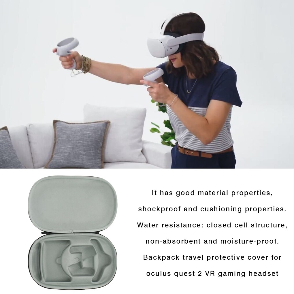 Vr Accessoires Voor Oculus Quest 2 Vr Headset Reizen Draagtas Harde Eva Opbergdoos Tas Voor Oculus Quest2 Beschermende pouch