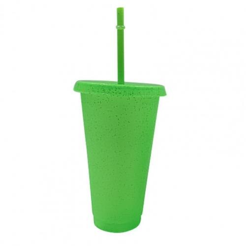 Green Portable Water Bottle Reusable High-capacity PP Straw Green Drinking Tumbler Cup for Office Students Kitchen Products: Green L