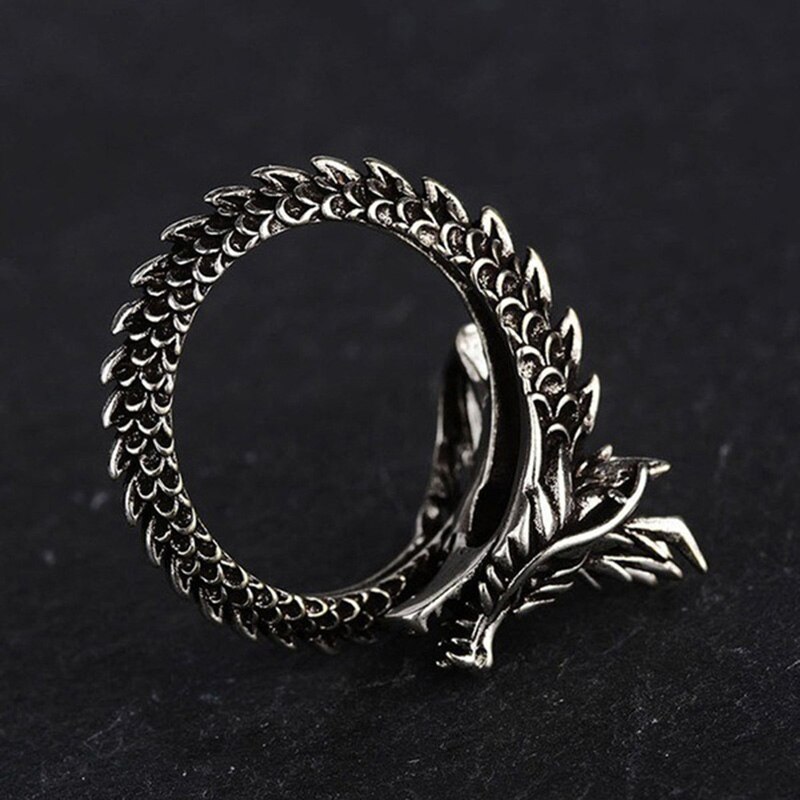 Kühlen Drachen bilden Ring Männer Punk Edelstahl Offenen Ring männer Einstellbare Ring Große Schmuck Liefert Neue