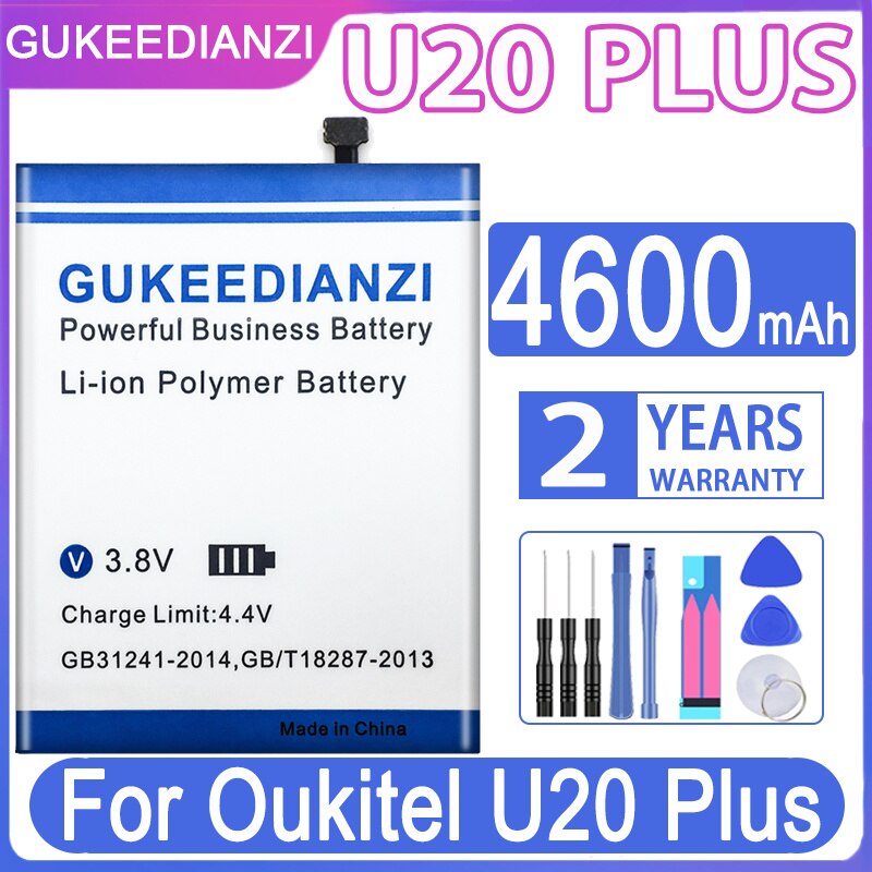 Battery for Oukitel U10 U11 U15 U16 U18 U20 U22 U23 U7 U2 MAX plus Pro U11Plus U15Plus U16Max U20Plus U7MAX U7plus U7Pro + tools: U20 PLUS