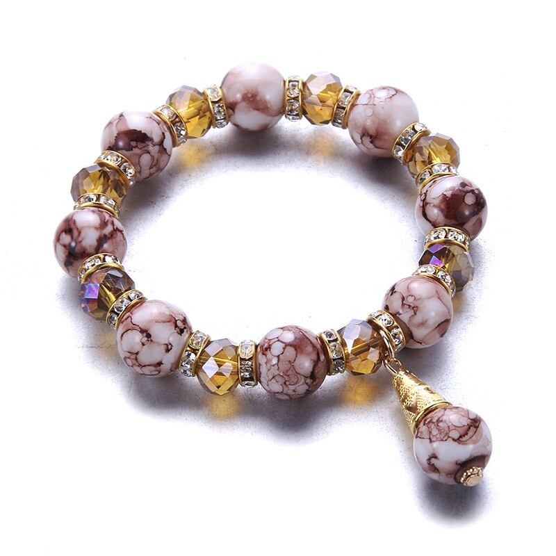 Pulsera con abalorios elásticos para niño y niña, brazalete con cuentas de colores, arcoíris, joyería fina