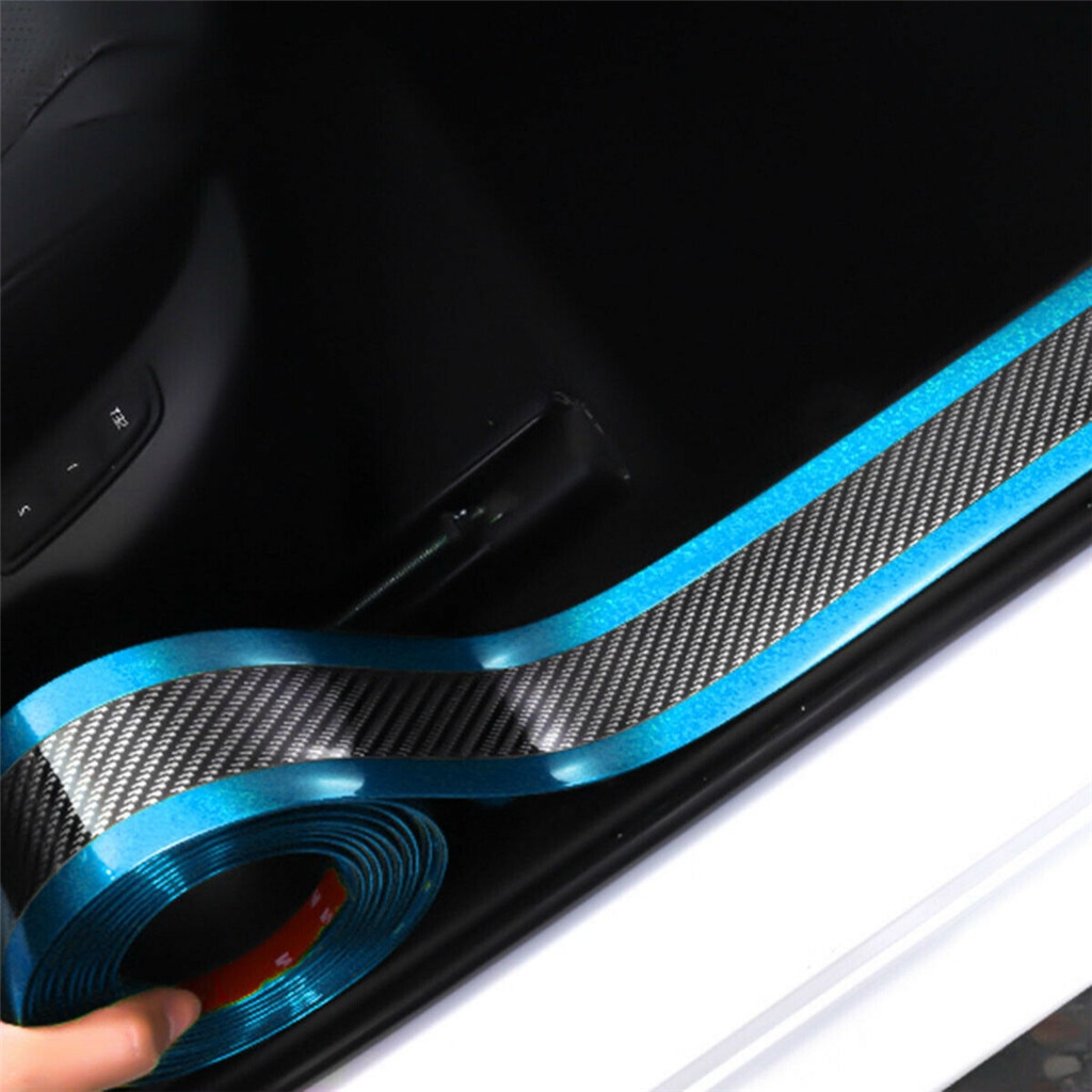 Auto Deuren Protector Sticker 3 Cm 1 M Carbon Fiber Rubber Diy Instaplijsten Protector Edge Guard Strip M18 #35