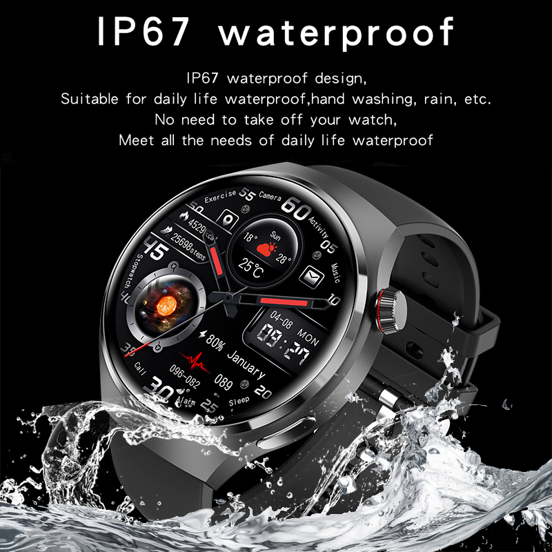 2025 Nuovo orologio 4 pro accorto guarda per uomo donna regalo in sport SmartWatch design definitivo Bluetooth chiamata telefonica orologio da polso cinturino GPS